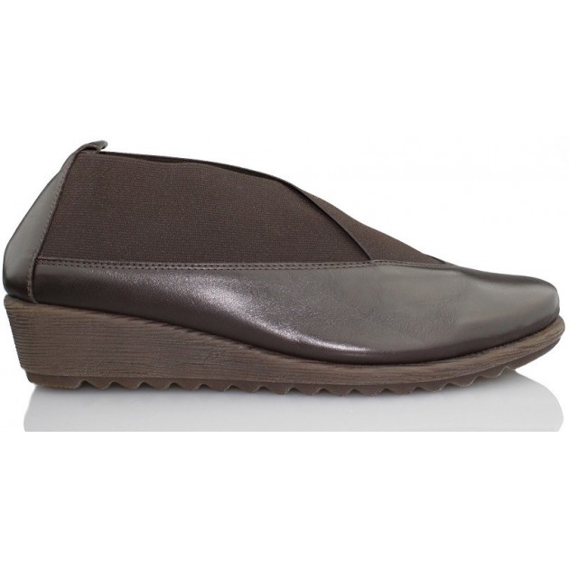 FLEXX STRECH RUN ZAPATO CUÑA COMODA MARRON